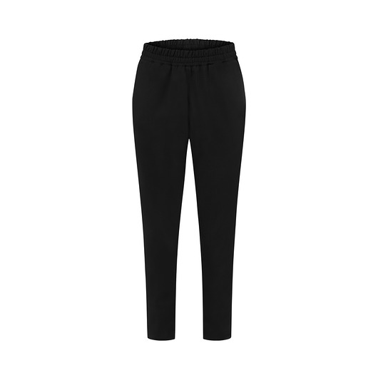 spodnie materiałowe Czarne wełniane spodnie LOOSE - wełna włoska