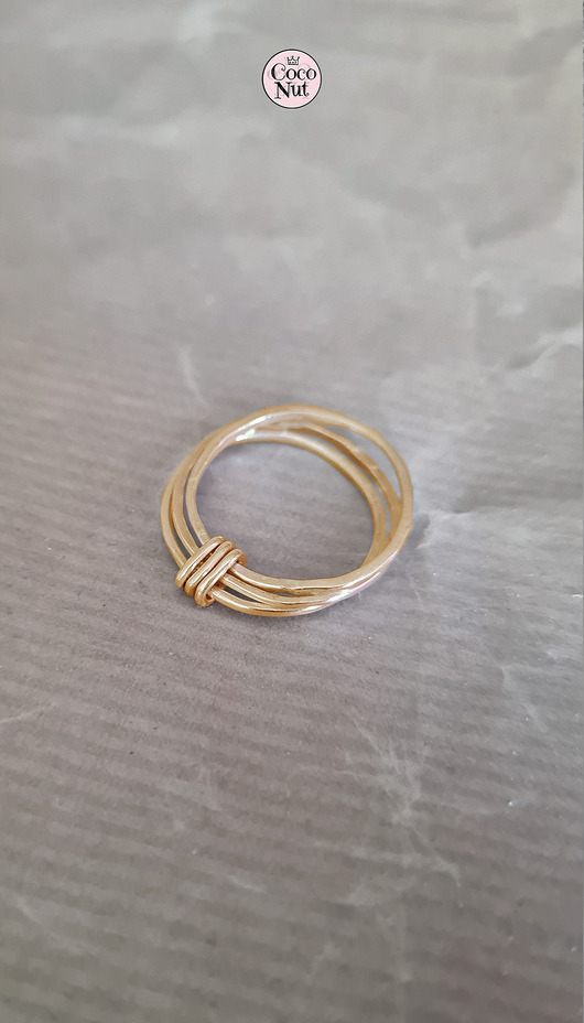 obrączki Pierścionek SLIM 3x3 srebro na wymiar złocony