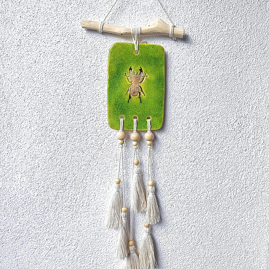 Ozdoby na ścianę Dekoracja na ścianę, robal ceramika  makrama