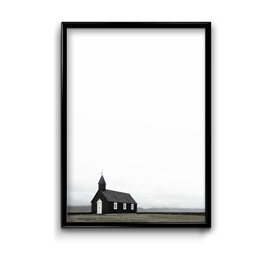 Plakat Islandia-Kościółek Bury Lis