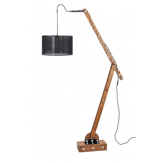 Lampa podłogowa Wooden Crane I Black, 230x162 cm Home Design