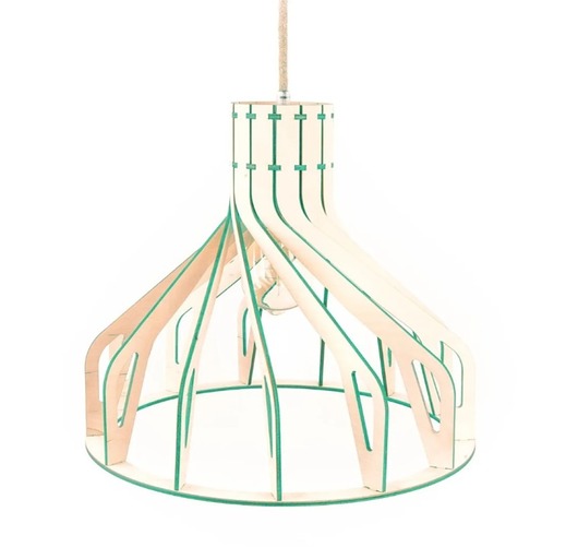 lampy wiszące Kolorowa lampa wisząca z drewna