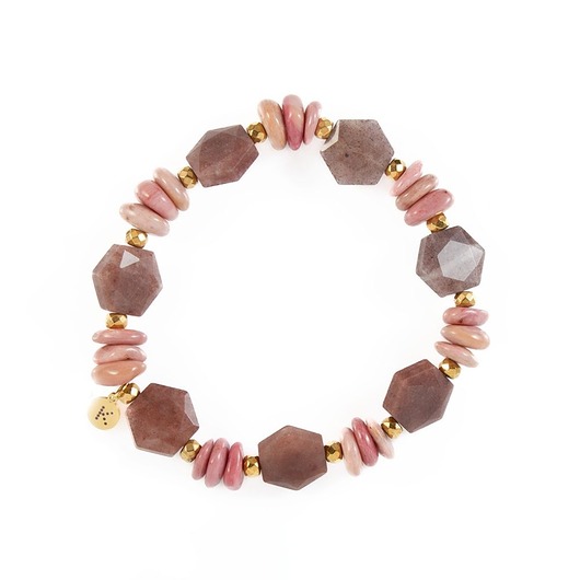 bransoletki z kamieni naturalnych Bransoletka z kamieni nowych możliwości - Wersja Pozłacana