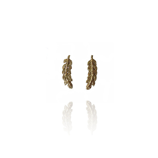 Złote listki paproci KOS jewellery
