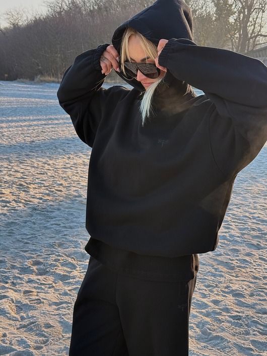 bluza z kapturem damska Bluza BIGGIE black