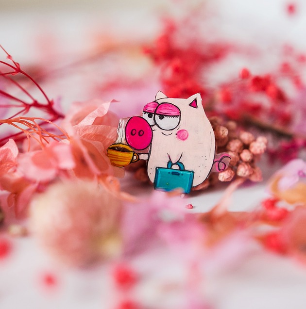 broszki Broszka Świnka korpo Gienia