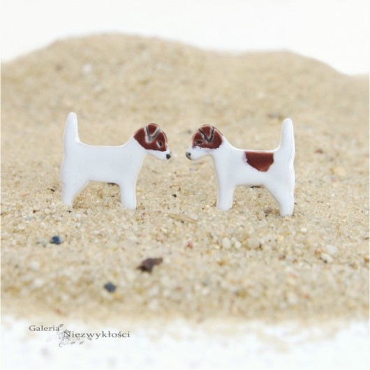 Jack russell terrier brąz- ceramiczne sztyfty Dorca