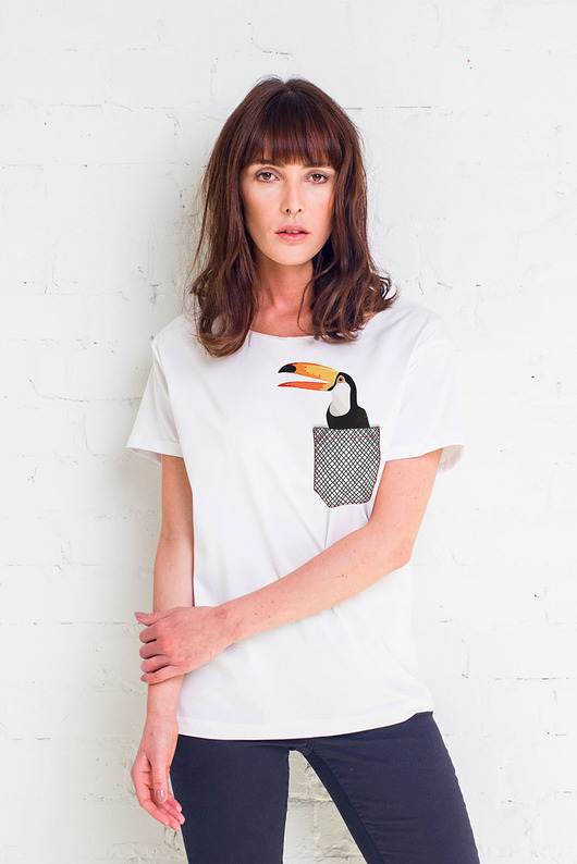 TOUCAN IN POCKET Oversize t-shirt GAU great as You