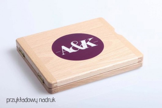 etui drewniane na 2 płyty DVD ekodizajn