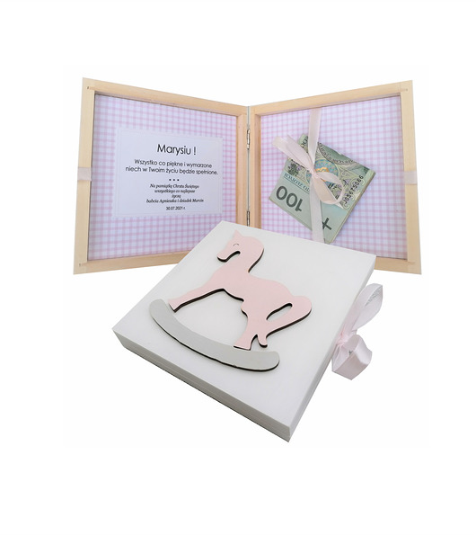 Chrzest - inne Pamiątka Chrztu, pudełko na pieniądze- Pp03