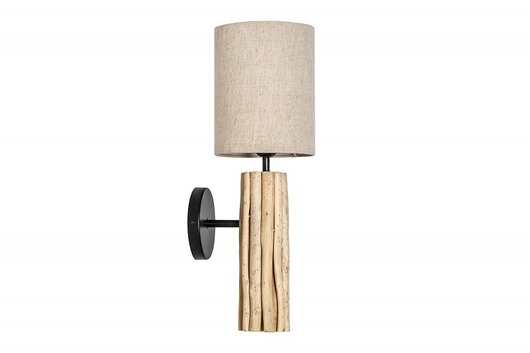 kinkiety Kinkiet, lampa ścienna Euphoria II, drewno 50cm