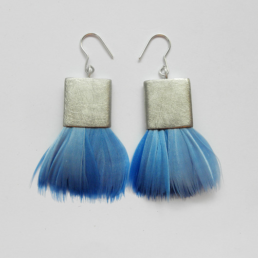 kolczyki z piórami PIÓRKO kolczyki