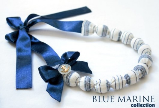 Korale Blue Marine - niebieskie Makaliboo