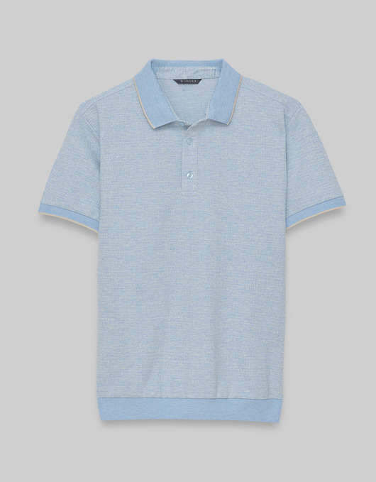 t-shirty męskie Koszulka polo leini błękitna