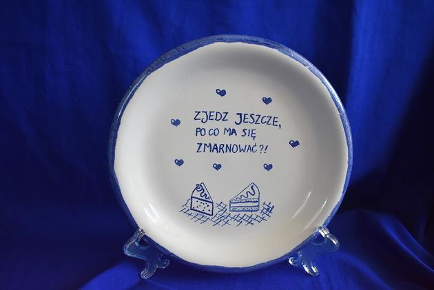 patery i talerze Talerz ceramiczny "Zjedz jeszcze serniczka"
