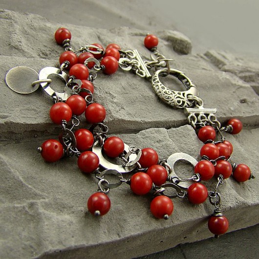 Red Cora - bransoletka RayOfArt