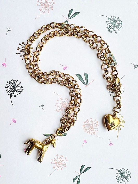 wisiory Naszyjnik Koń i serce