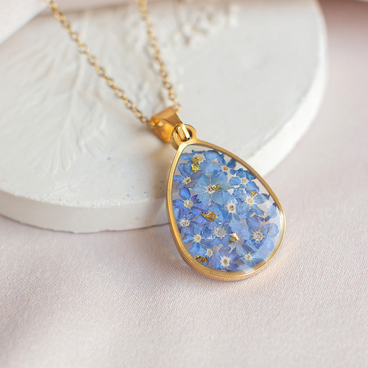 wisiory Wisiorek z niezapominajkami