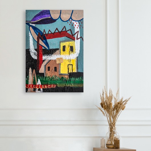 obrazy ORYGINAŁ. Obraz na płótnie - Szopy 70x50 cm