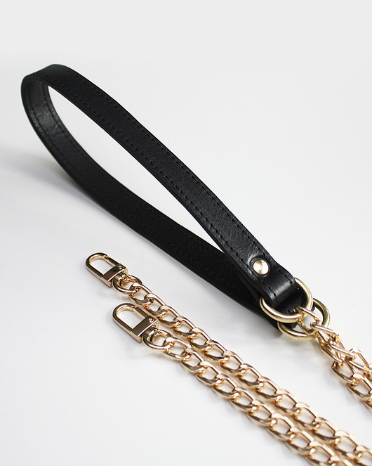 torebki różne Pasek z łańcuszkiem do torebki czarny 15 mm