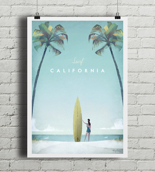 Kalifornia - vintage plakat A2 minimalmill
