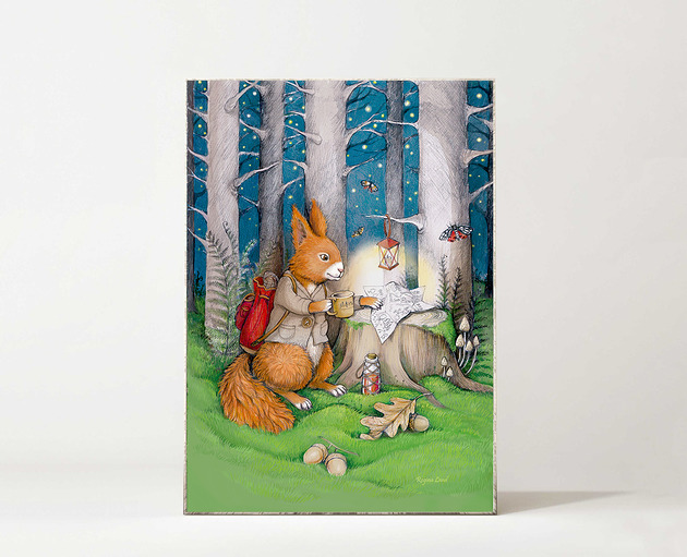 obrazy i plakaty do pokoju dziecięcego Plakat Wewiórka