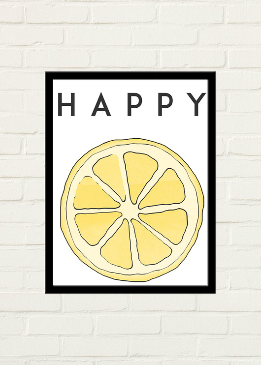 Happy Lemon Plakat 30x40 GAU Home