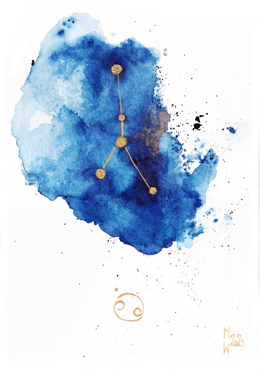 plakaty Plakat Gwiazdozbiór Rak Znak Zodiaku Raka Konstelacja Gwiazd