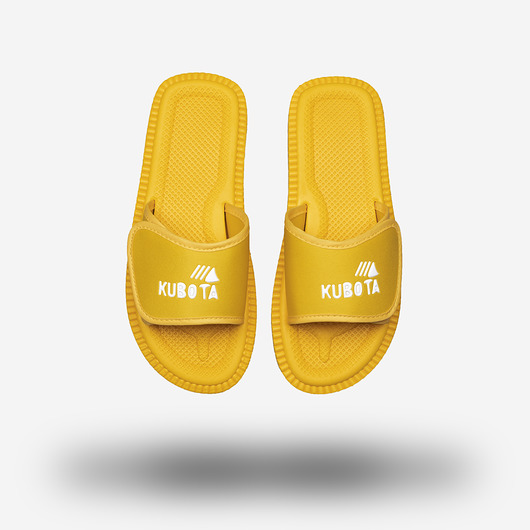 sandały i klapki damskie Klapki Kubota Rzep Żółte