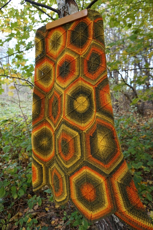 spódnice maxi Wielokolorowa szydełkowana spódnica maxi z wełny, ręcznie robiona