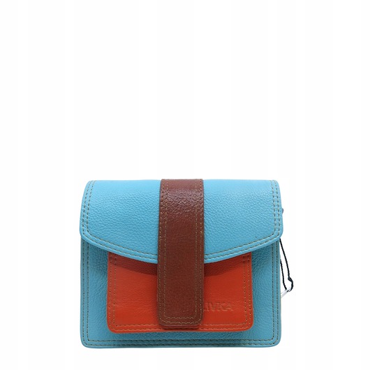 torby na ramię Torebka damska skórzana z klapką regulowany pasek na ramię OLIVKA