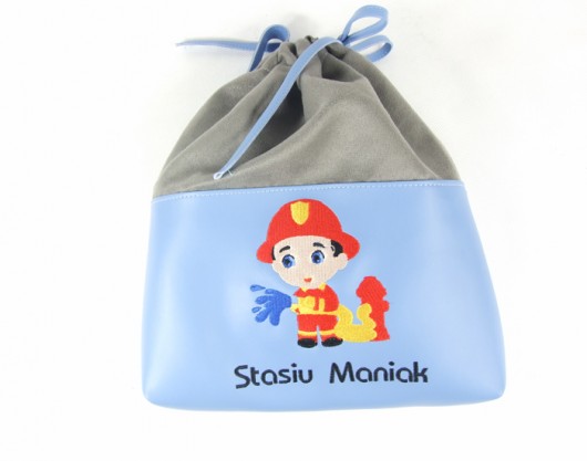 Worek na buty ze strażakiem+ IMIĘ beautifulthings