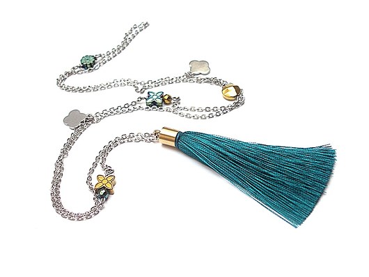 Alloys Collection - boho /petrol/  - naszyjnik  KiKa pracownia