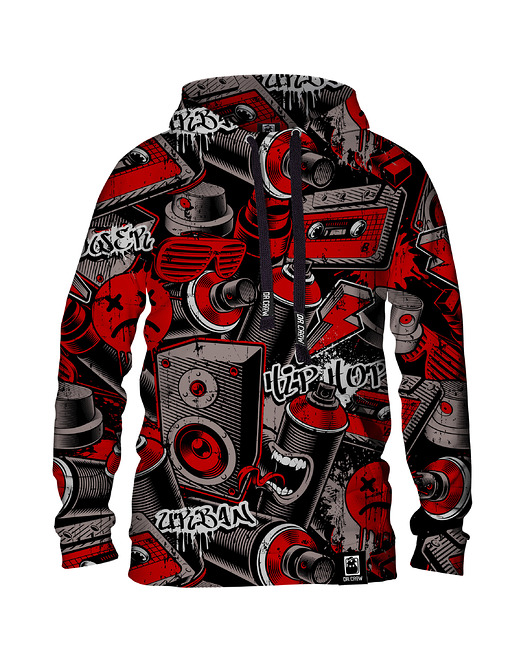 bluza z kapturem damska Damska Bluza z kapturem DR.CROW Graffiti Spray