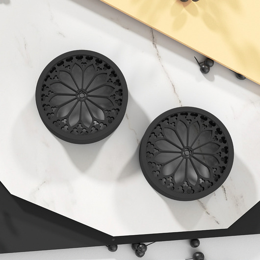 biżuteria różna Tunele do uszu 20-100mm gotycka rozeta  / czarne / 14 kolorów, plugi siodłowe