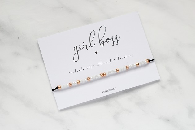 bransoletki na sznurku GIRL BOSS Morse Code Bracelet