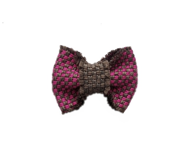broszki Broszka kokarda tweed różowa