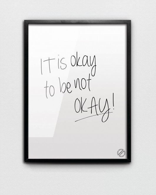 It's OKAY czarno-biała grafika // 50x70cm MM House Design