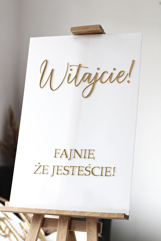 Ślub - inne Tablica glamour minimalistyczna