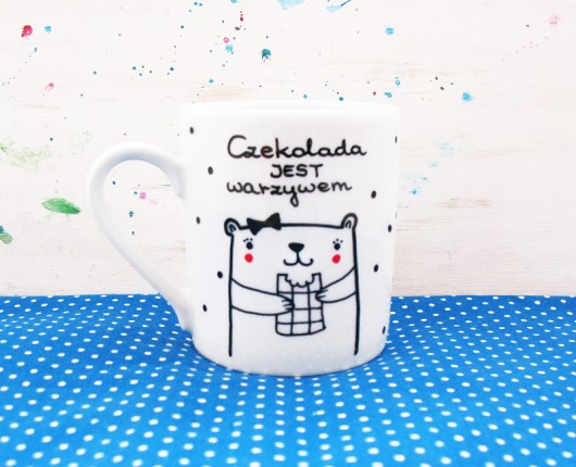 Czekolada jest warzywem - kubek porcelanowy miamilu