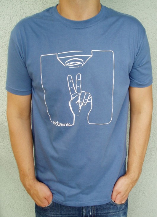 T-shirt unisex VICTIMORIO kolor niebieski MUNGO
