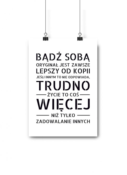 PLAKAT A3 | Bądź sobą! TYPTYP
