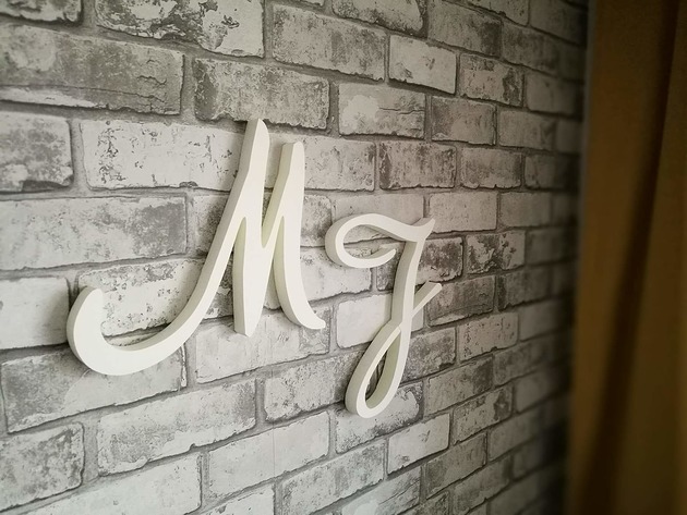 Napis  3D na ścianę - LITERKI  16 cm - 25 cm NICE HOUSE