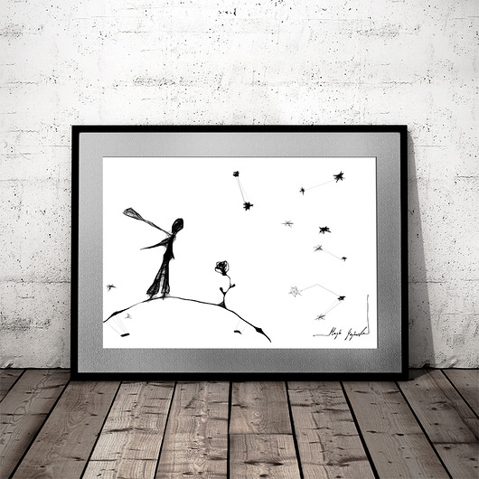 GRAFIKA 135 Mały Książę "minimal kid" Maja Gajewska