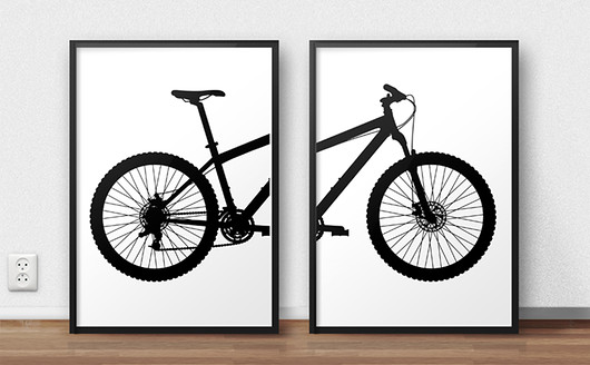 Zestaw 2 plakatów z rowerem MTB - 30x40 scandiposter