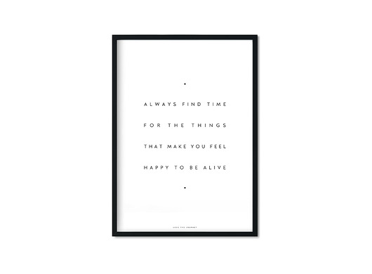 "Always Feel Happy" Plakat Love The Journey