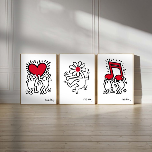 plakaty 3 PLAKATY dekoracyjne pop art  Keith Haring grafiki