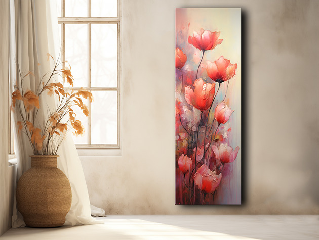 plakaty Tulipany - Plakat - Olej, Boho, Abstrakcja
