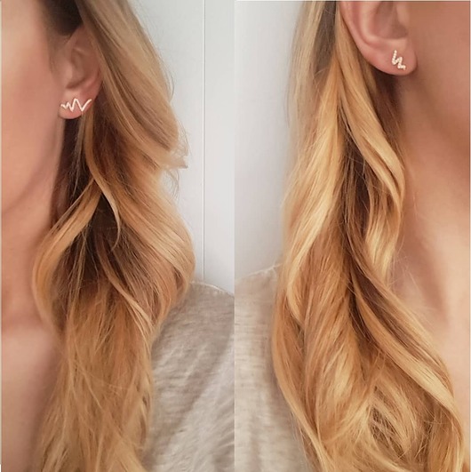 KOLCZYKI EAR CUFF - SREBRO 925 POZŁACANE Coccola JEWELLERY