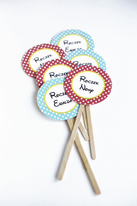 akcesoria dziecięce - różne Pikery  personalizowane MYSZKA MICKEY 6 szt